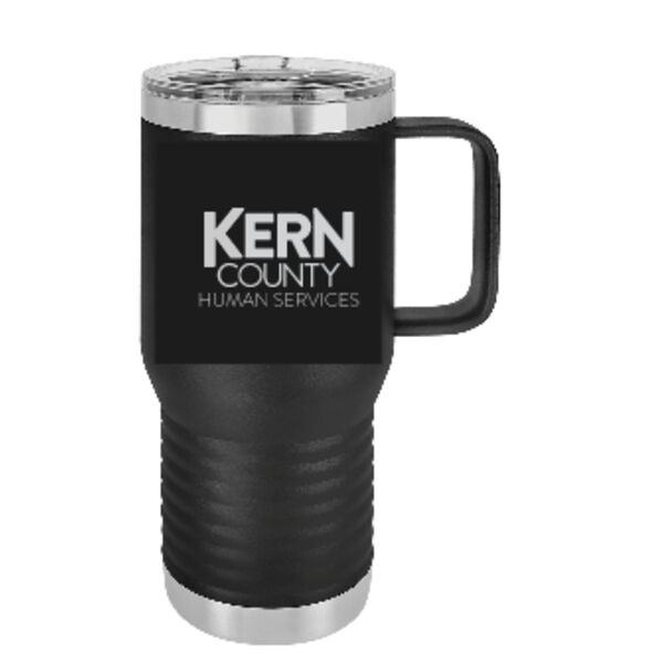 Polar Camel 20 oz. Black Vacuum Insulated Travel Mug with Slider Lid Thumbnail